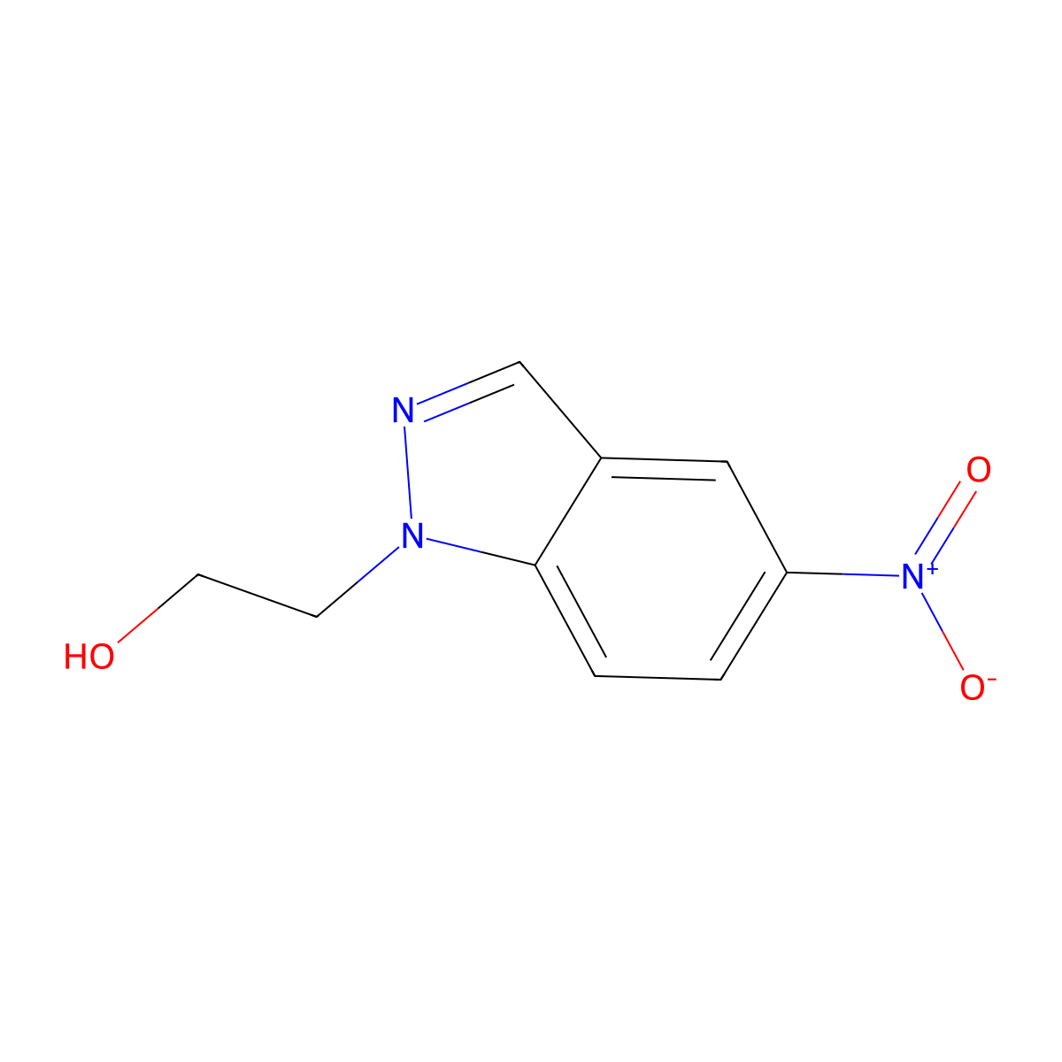 2-(5-nitro-1H-indazol-1-yl)ethanol molecular structure, CAS 1056619-14-7