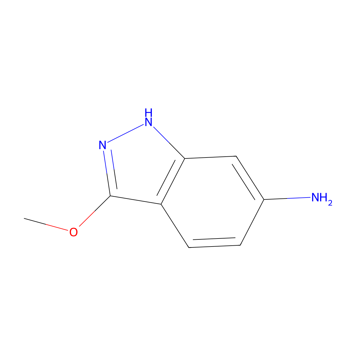 3-Methoxy-1H-indazol-6-amine molecular structure, CAS 1056619-82-9