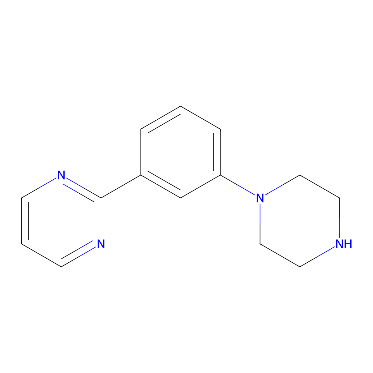 2-[3-(1-Piperazinyl)phenyl]pyrimidine molecular structure, CAS 1056623-97-2