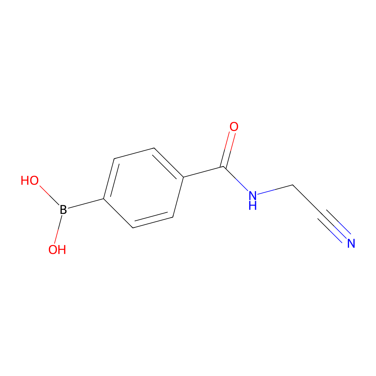 4-(Cyanomethyl-carbamoyl)phenyl-boronic acid molecular structure, CAS 1056636-11-3