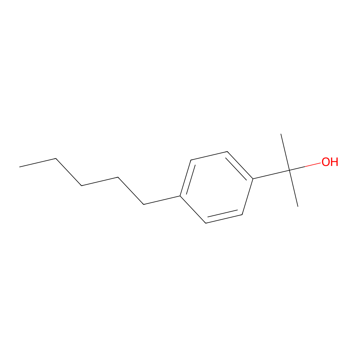 2-(4-Pentylphenyl)propan-2-ol molecular structure, CAS 105669-49-6