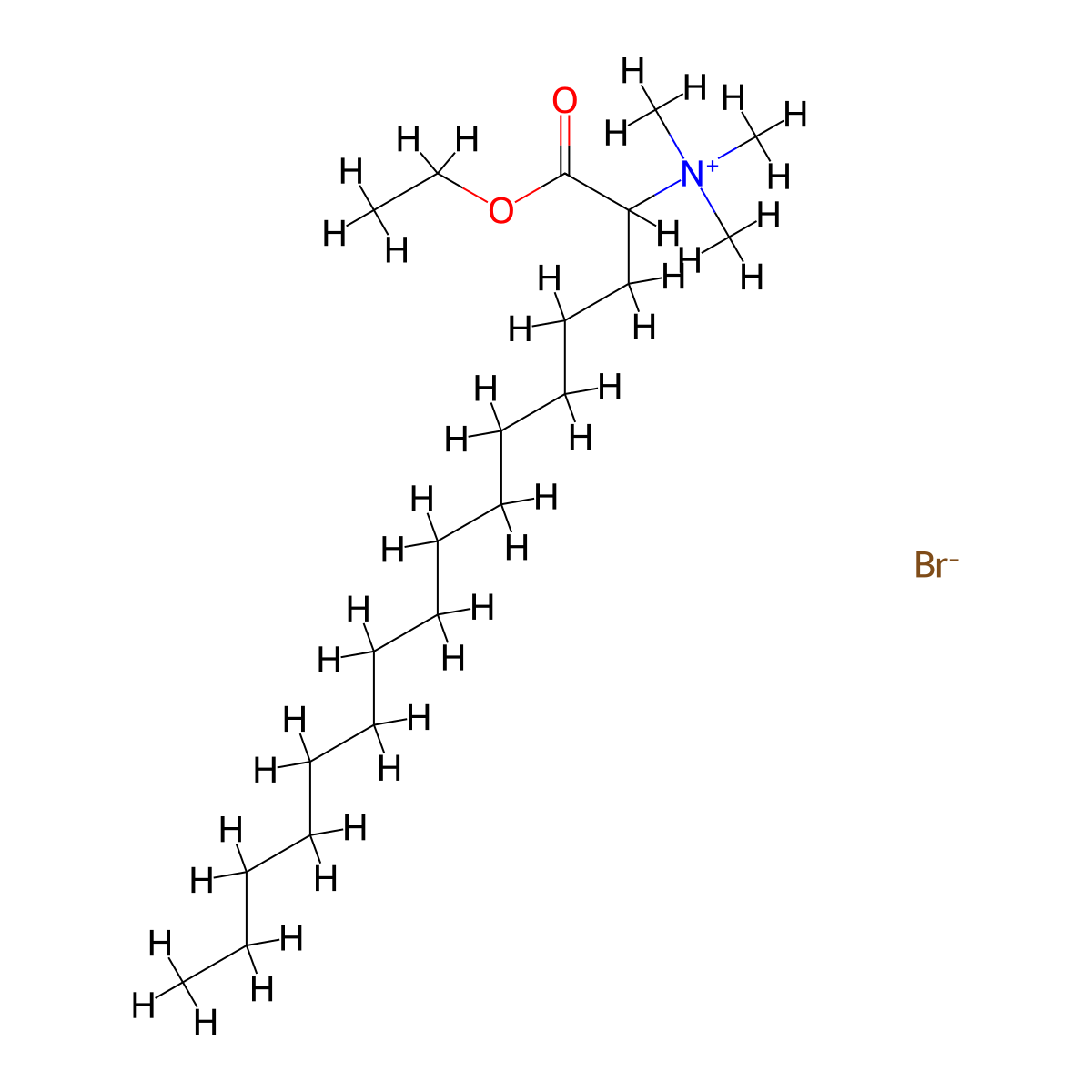 Carbethopendecinium bromide molecular structure, CAS 10567-02-9