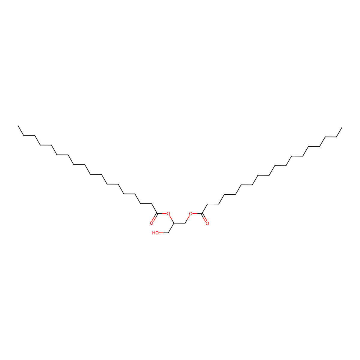 1,2-Dioctadecanoyl-sn-glycerol molecular structure, CAS 10567-21-2