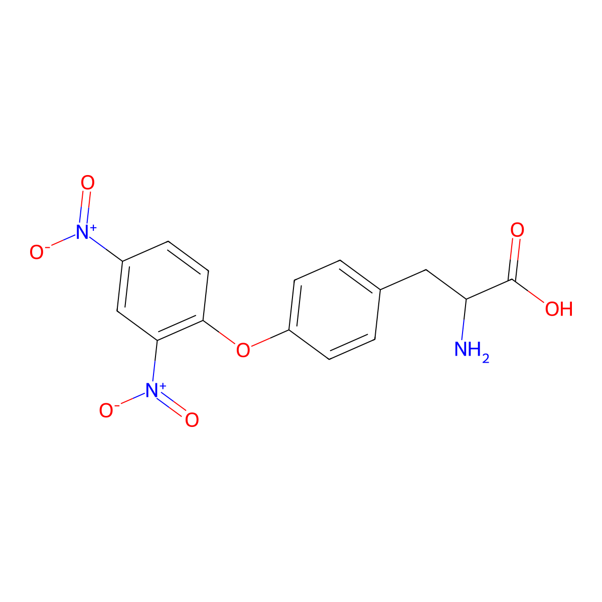 2-amino-3-[4-(2,4-dinitrophenoxy)phenyl]propanoic Acid molecular structure, CAS 10567-73-4