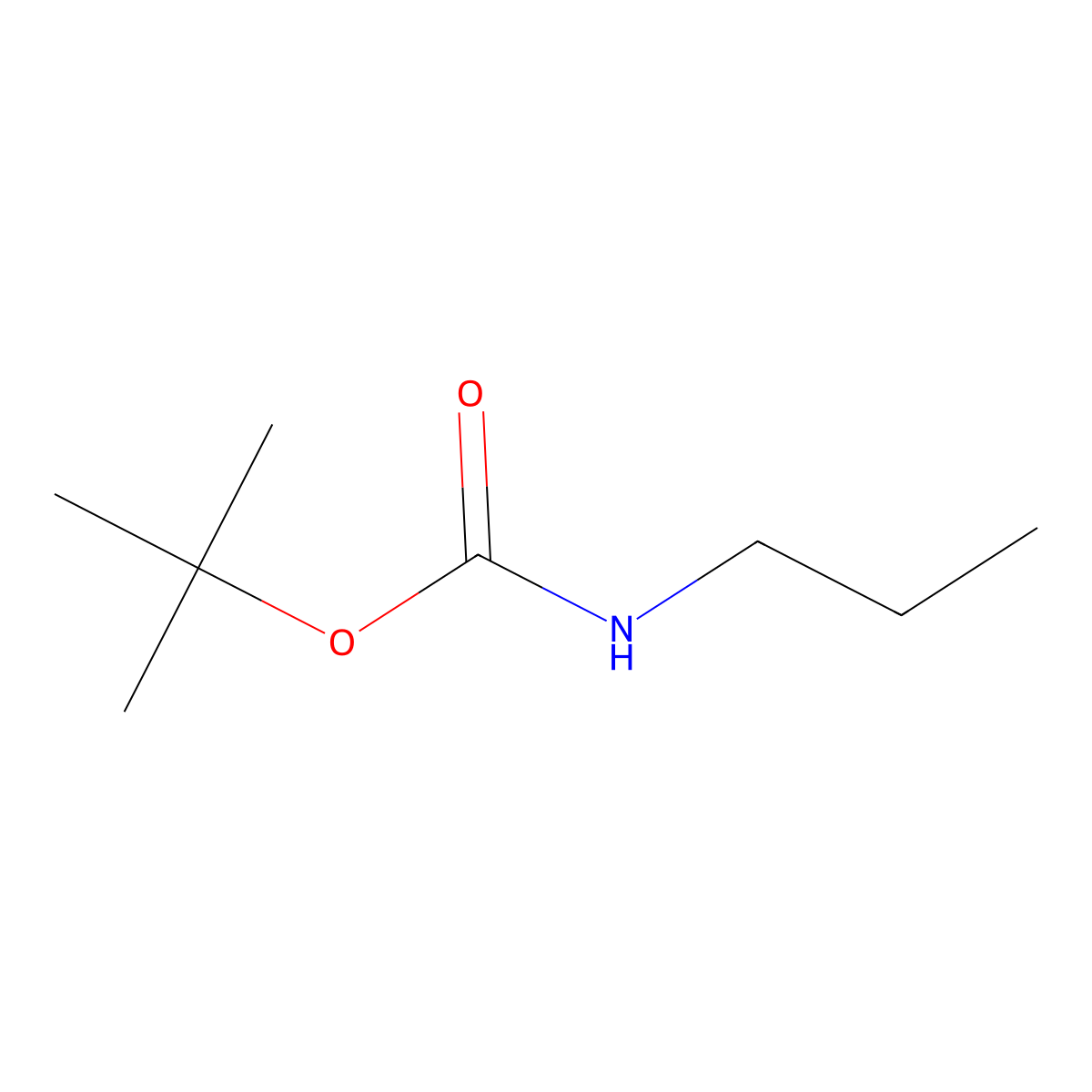tert-Butyl propylcarbamate molecular structure, CAS 105678-25-9