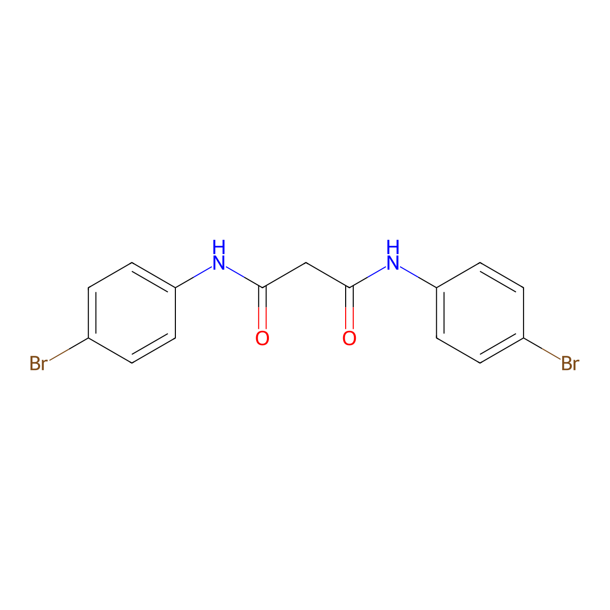 N~1~,N~3~-Bis(4-bromophenyl)propanediamide molecular structure, CAS 105678-71-5
