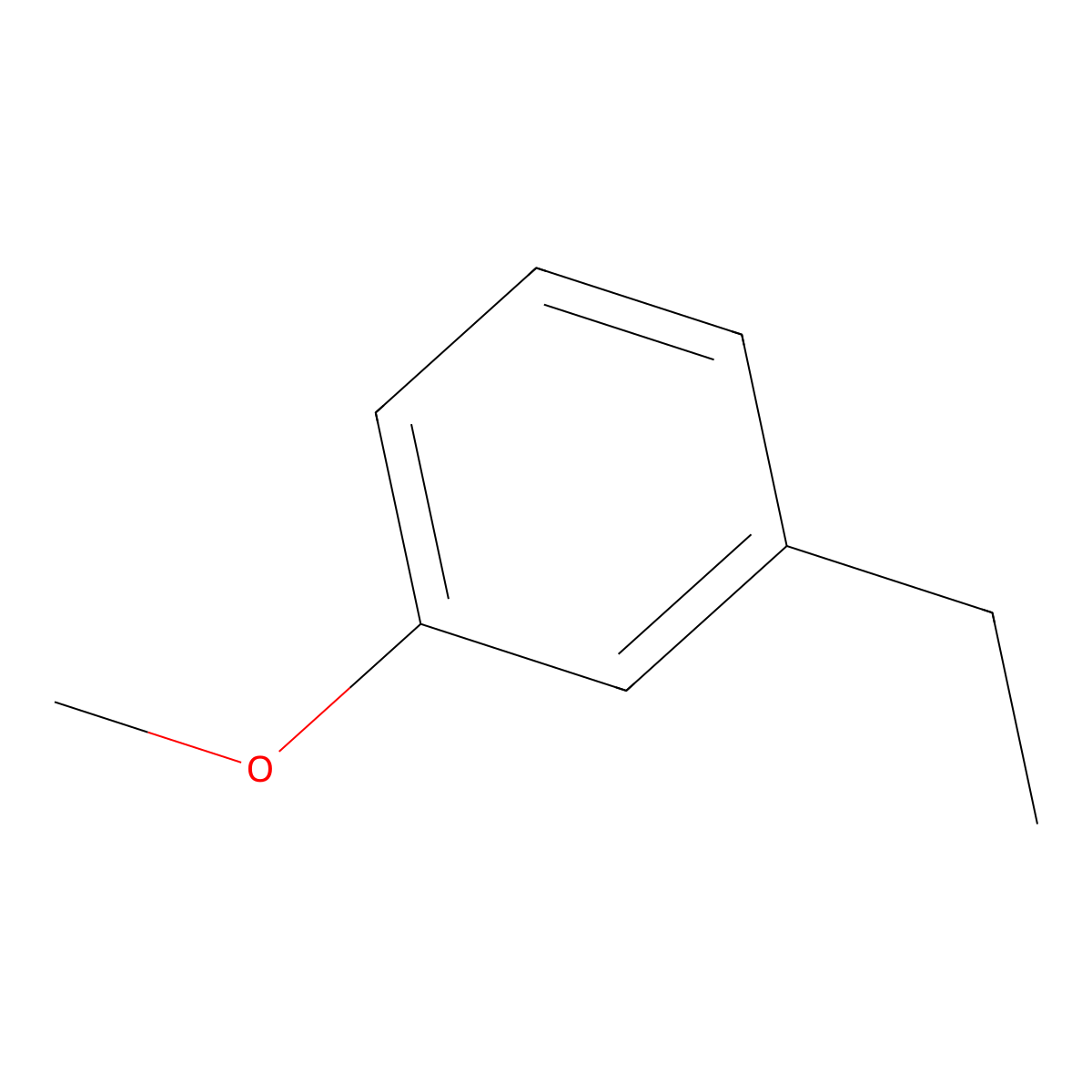 1-Ethyl-3-methoxybenzene molecular structure, CAS 10568-38-4