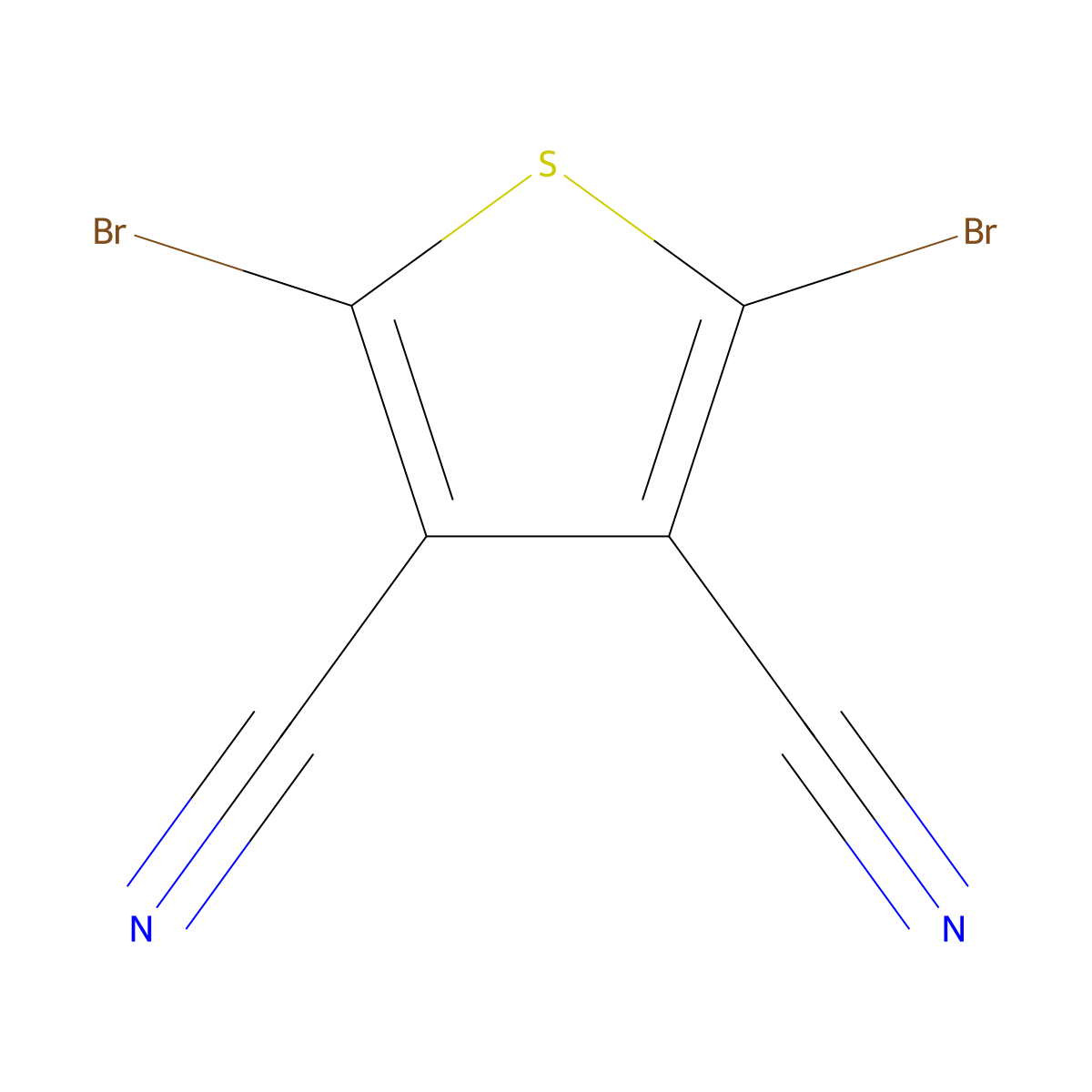 2,5-Dibromothiophene-3,4-dicarbonitrile molecular structure, CAS 1056841-63-4