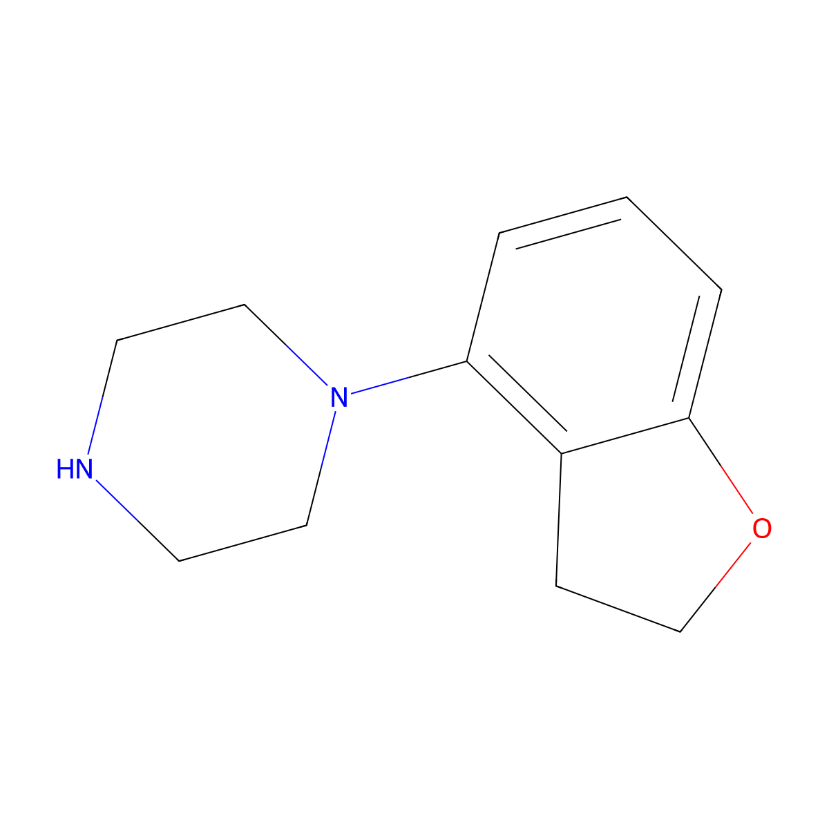 1-(2,3-Dihydrobenzofuran-4-yl)piperazine molecular structure, CAS 105685-05-0