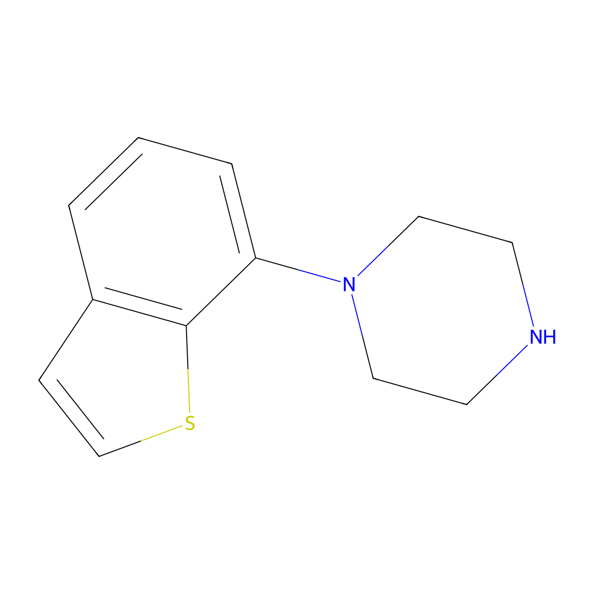 1-(Benzo[b]thiophen-7-yl)piperazine molecular structure, CAS 105685-06-1