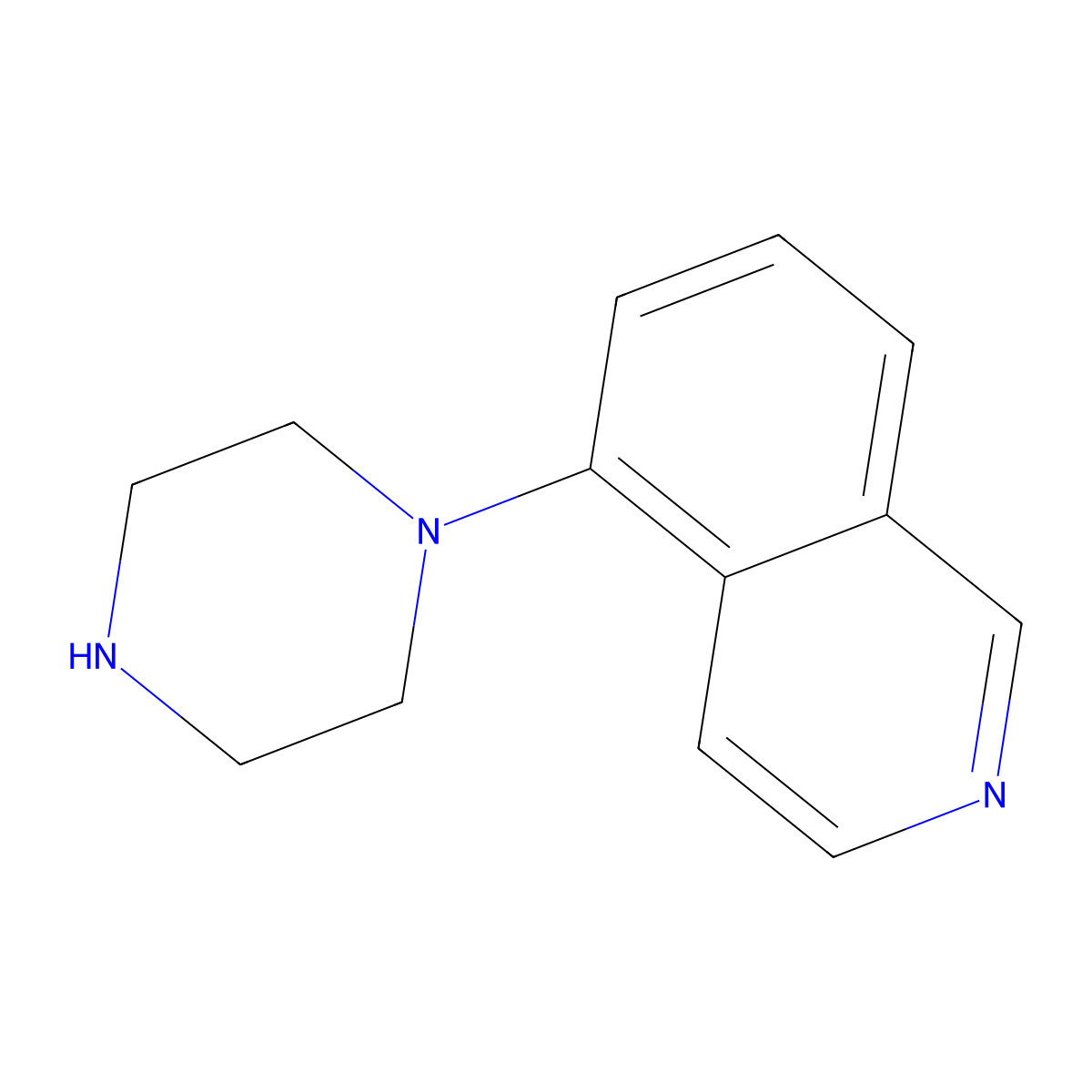 5-(Piperazin-1-yl)isoquinoline molecular structure, CAS 105685-17-4