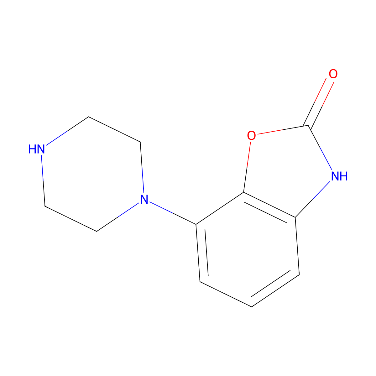 7-(Piperazin-1-yl)-benzoxazol-2(3H)-one molecular structure, CAS 105685-26-5