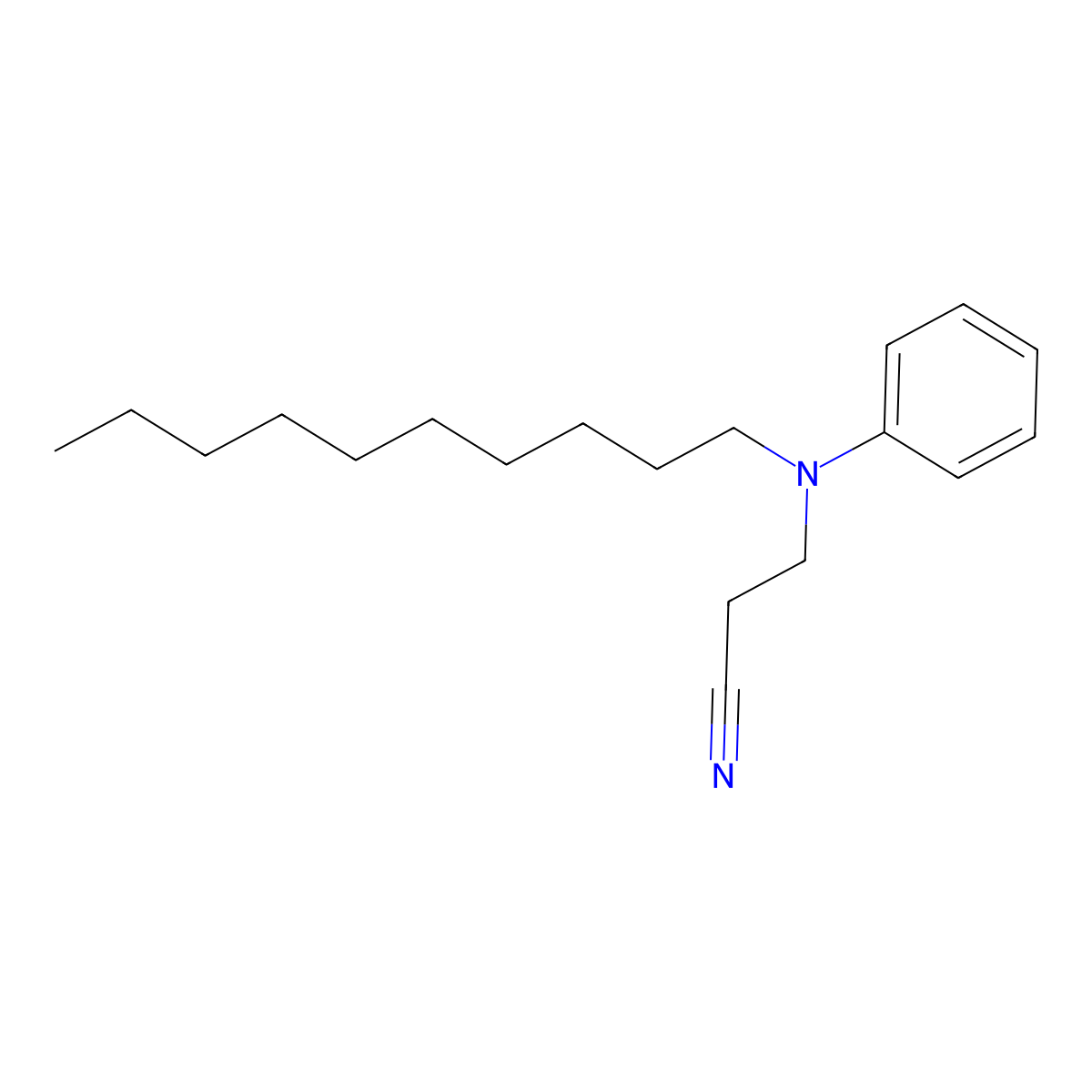 3-[Decyl(phenyl)amino]propanenitrile molecular structure, CAS 105685-44-7