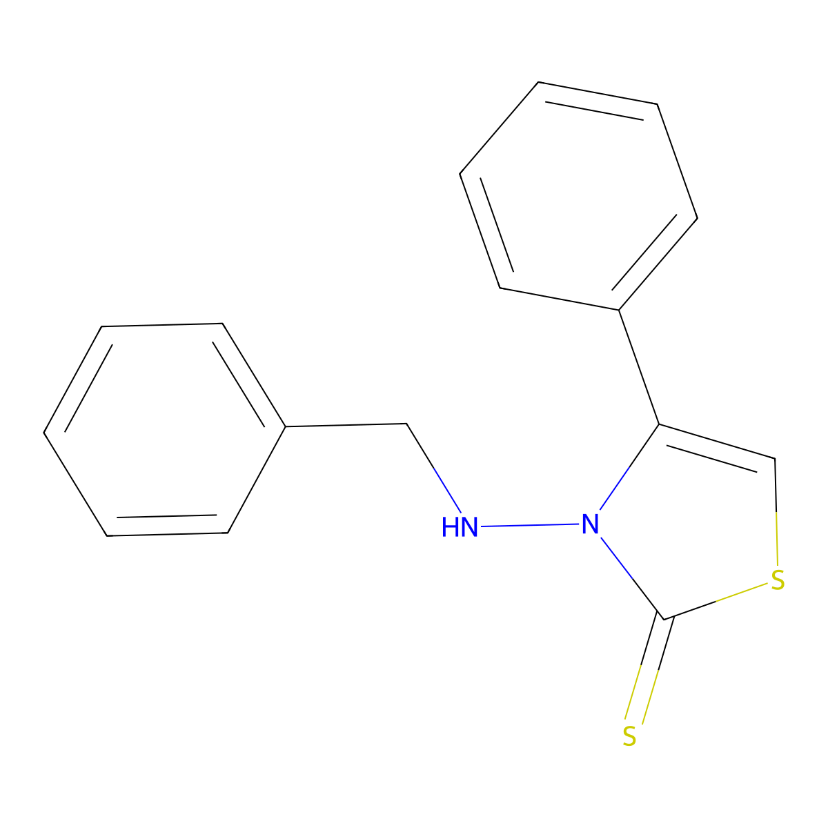 3-(Benzylamino)-4-phenyl-2,3-dihydro-1,3-thiazole-2-thione molecular structure, CAS 105687-44-3