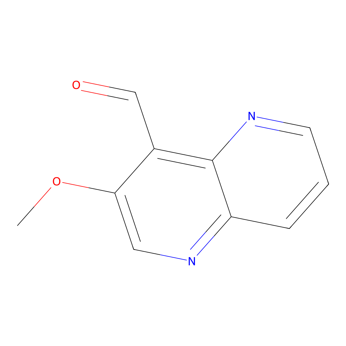 3-Methoxy-1,5-naphthyridine-4-carbaldehyde molecular structure, CAS 1056877-13-4