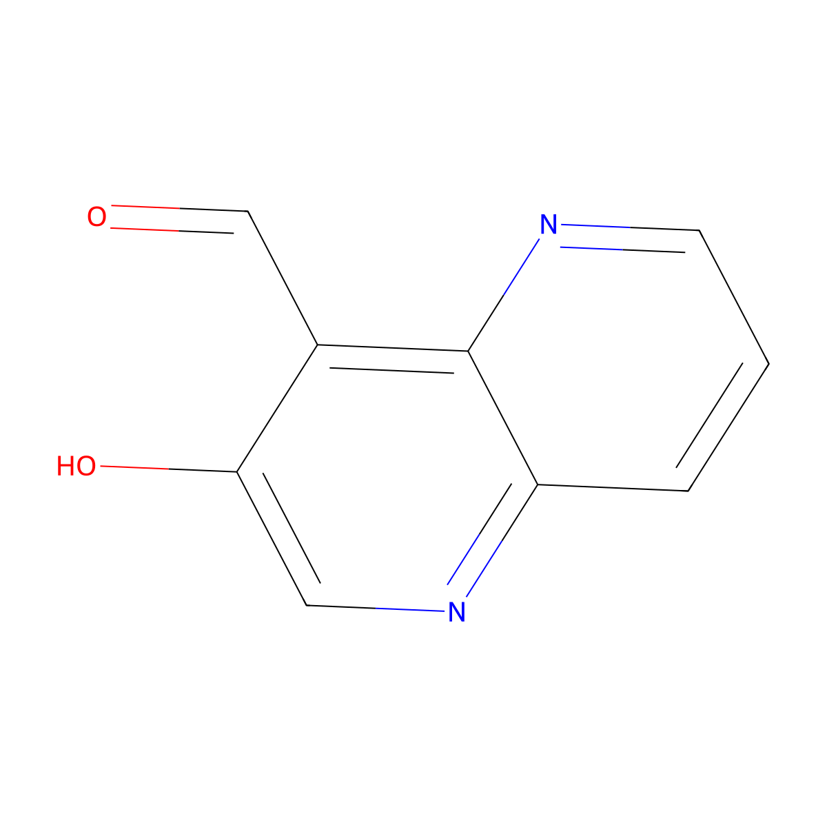3-Hydroxy-1,5-naphthyridine-4-carbaldehyde molecular structure, CAS 1056877-14-5
