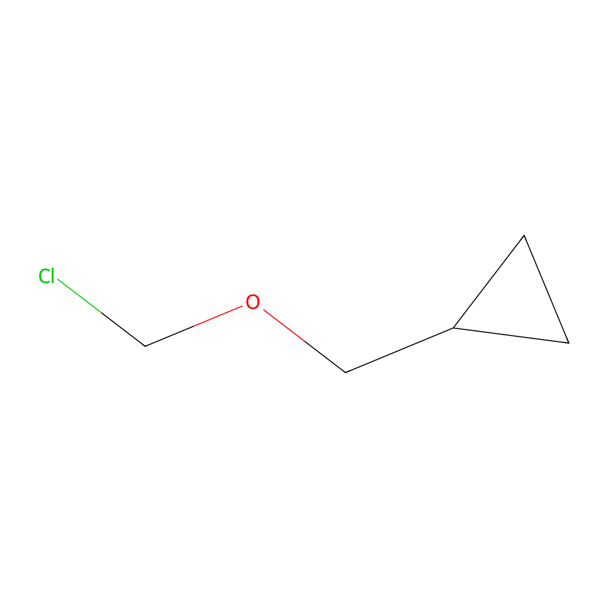 ((Chloromethoxy)methyl)cyclopropane molecular structure, CAS 105688-12-8