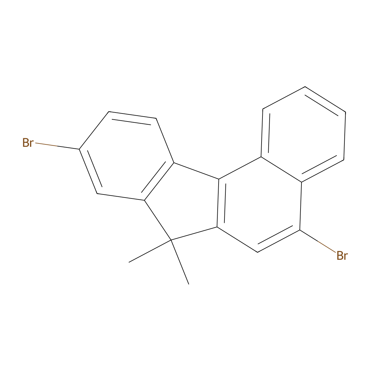 5,9-Dibromo-7,7-dimethyl-7H-benzo(c)fluorene molecular structure, CAS 1056884-35-5