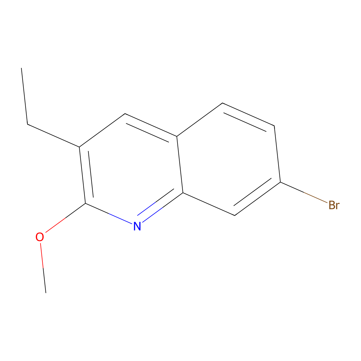 7-Bromo-3-ethyl-2-methoxyquinoline molecular structure, CAS 1056892-06-8