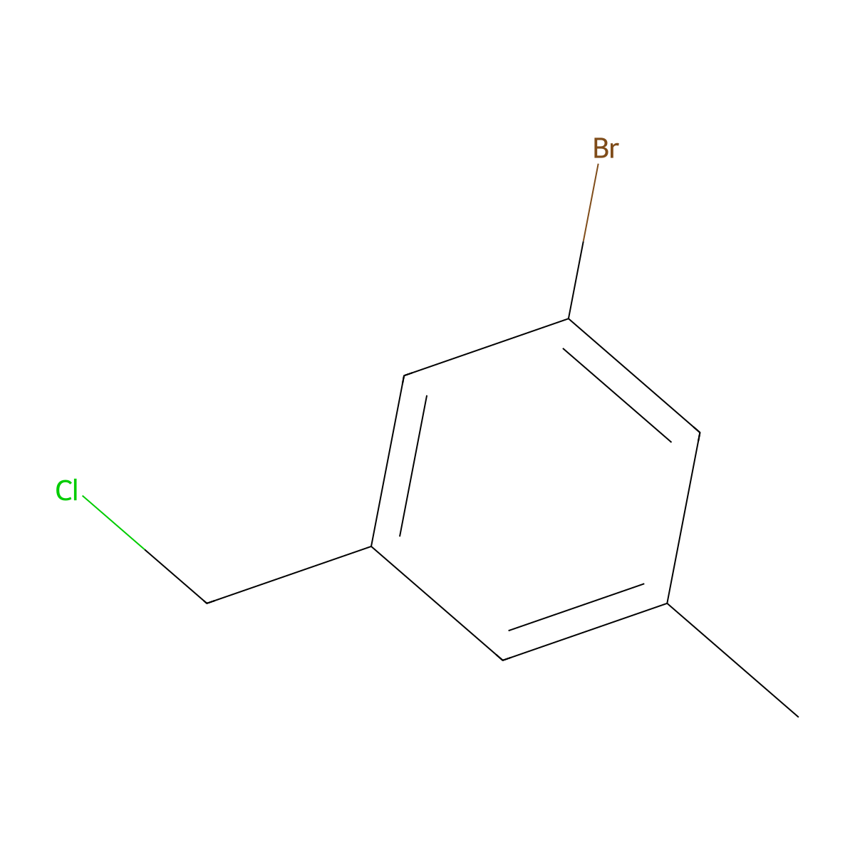 1-Bromo-3-(chloromethyl)-5-methylbenzene molecular structure, CAS 1056893-13-0