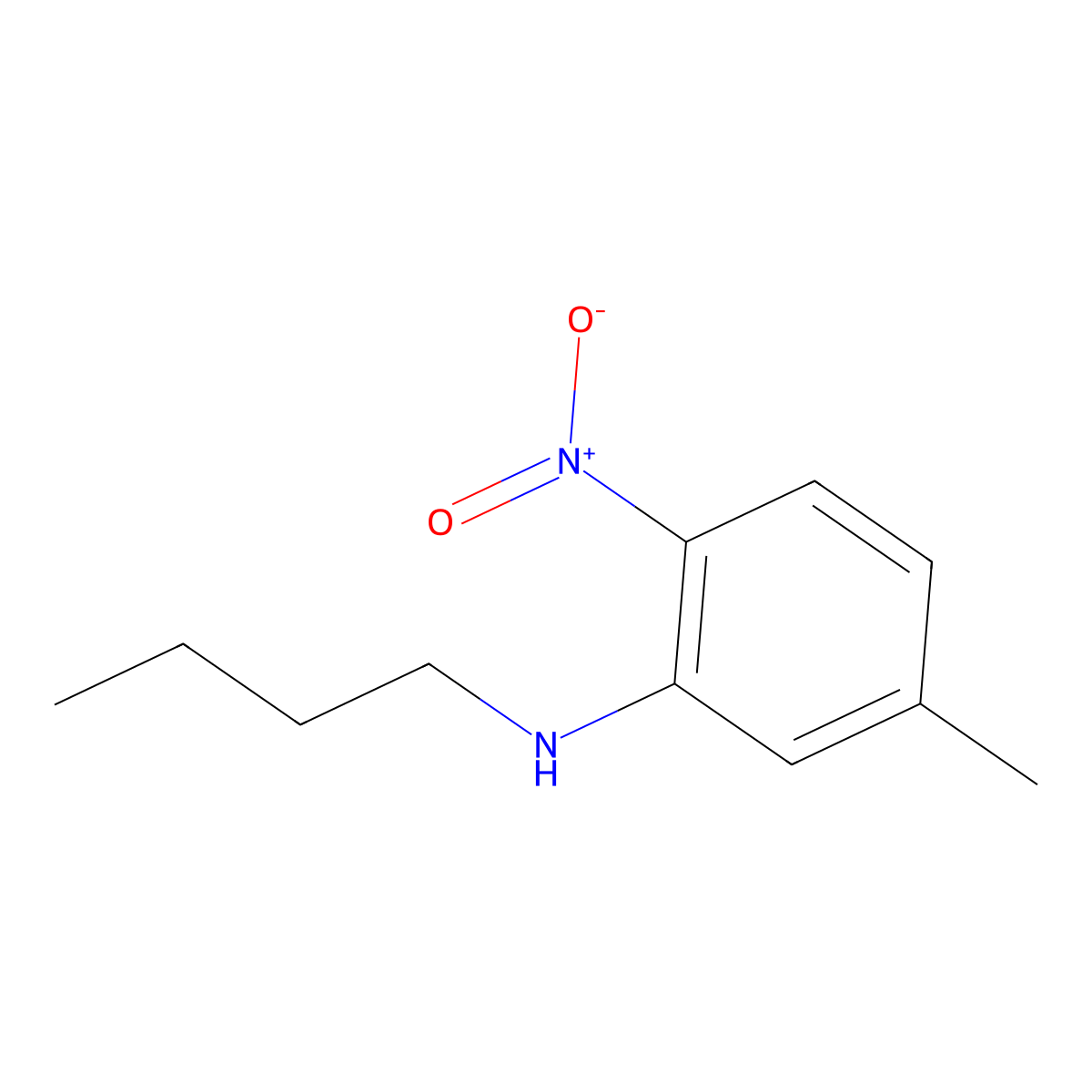 N-Butyl-5-methyl-2-nitroaniline molecular structure, CAS 1056895-64-7