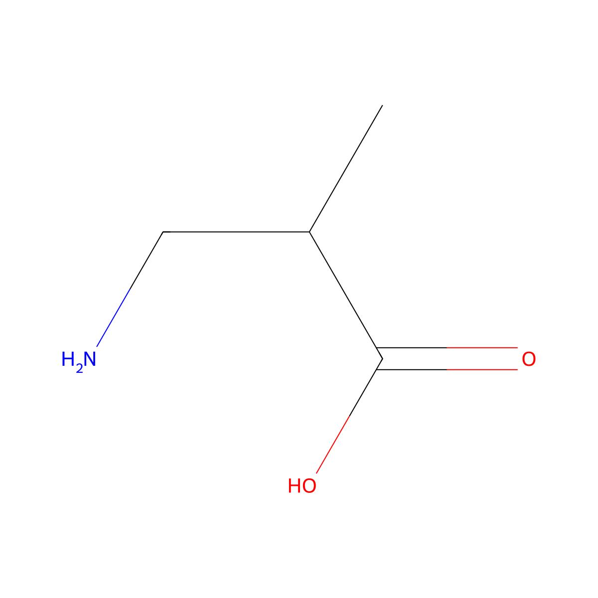 Beta-Aminoisobutyric Acid molecular structure, CAS 10569-72-9