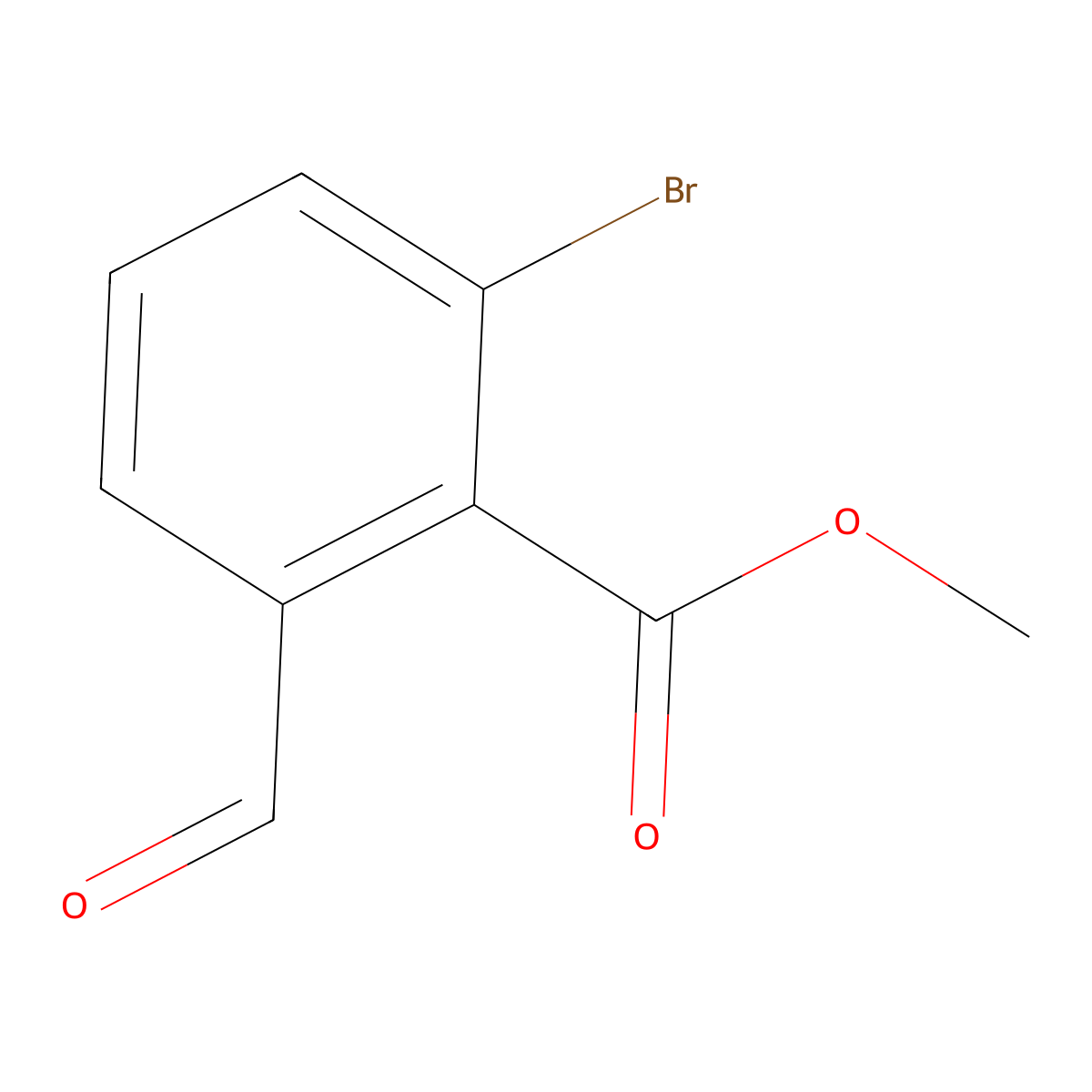 Methyl 2-bromo-6-formylbenzoate molecular structure, CAS 1056950-89-0