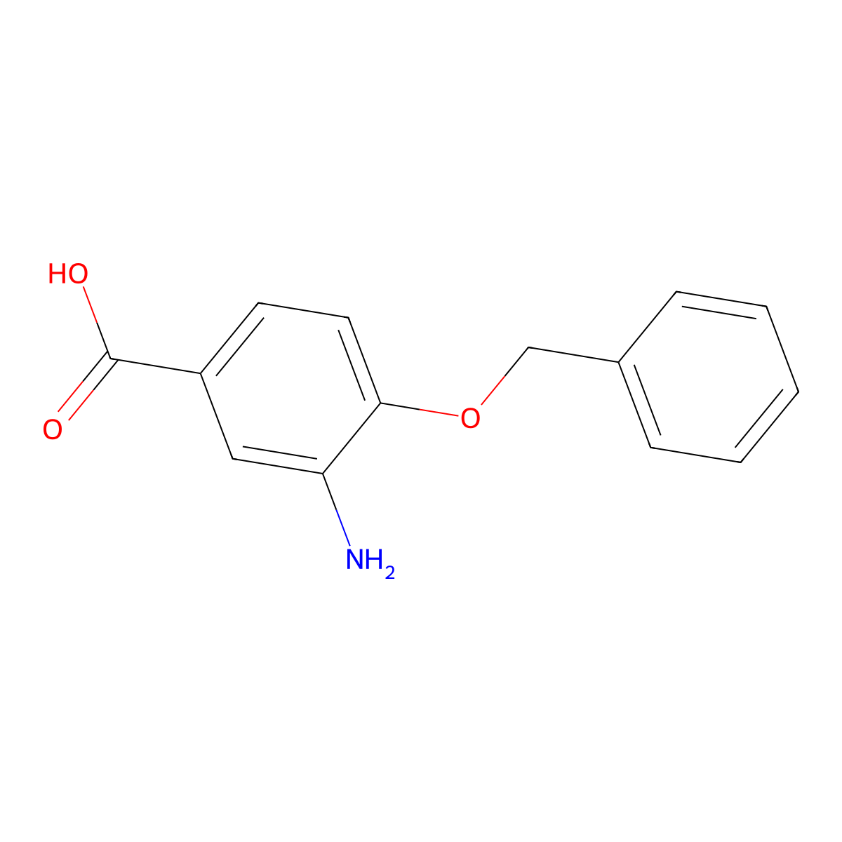 3-Amino-4-(benzyloxy)benzoic acid molecular structure, CAS 1056952-82-9