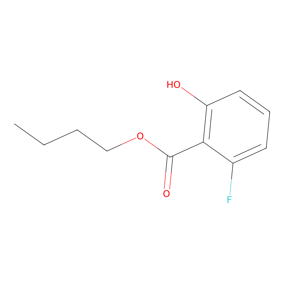 Butyl 2-fluoro-6-hydroxybenzoate molecular structure, CAS 1056955-09-9