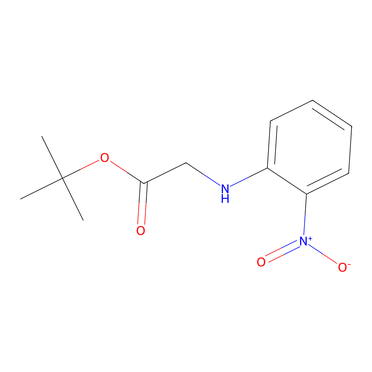 Tert-butyl 2-[(2-nitrophenyl)amino]acetate molecular structure, CAS 1056969-02-8