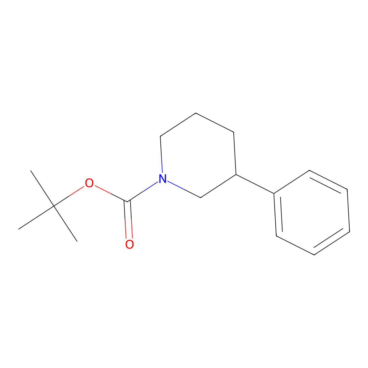 Tert-butyl 3-phenylpiperidine-1-carboxylate molecular structure, CAS 1056971-32-4