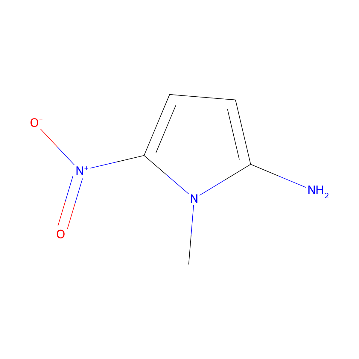 1-Methyl-5-nitro-1H-pyrrol-2-amine molecular structure, CAS 1056971-95-9