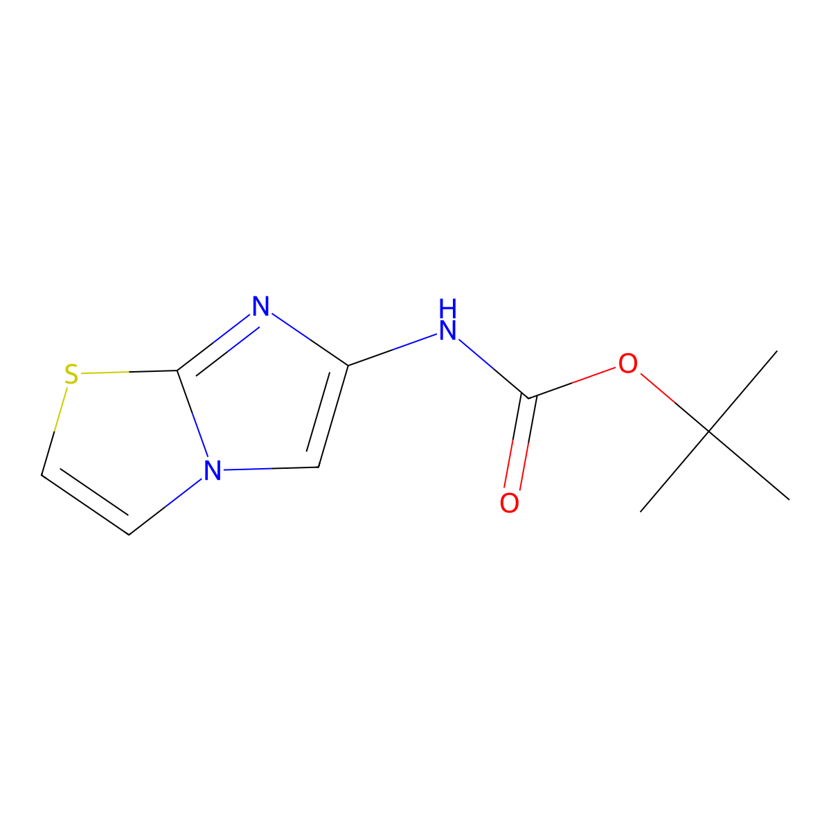 tert-Butyl N-{imidazo[2,1-b][1,3]thiazol-6-yl}carbamate molecular structure, CAS 1056983-22-2