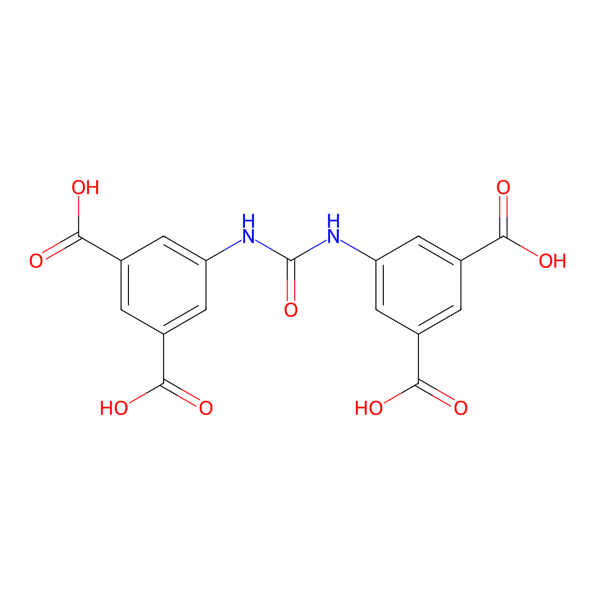 5,5'-(Carbonylbis(azanediyl))diisophthalic acid molecular structure, CAS 105699-82-9