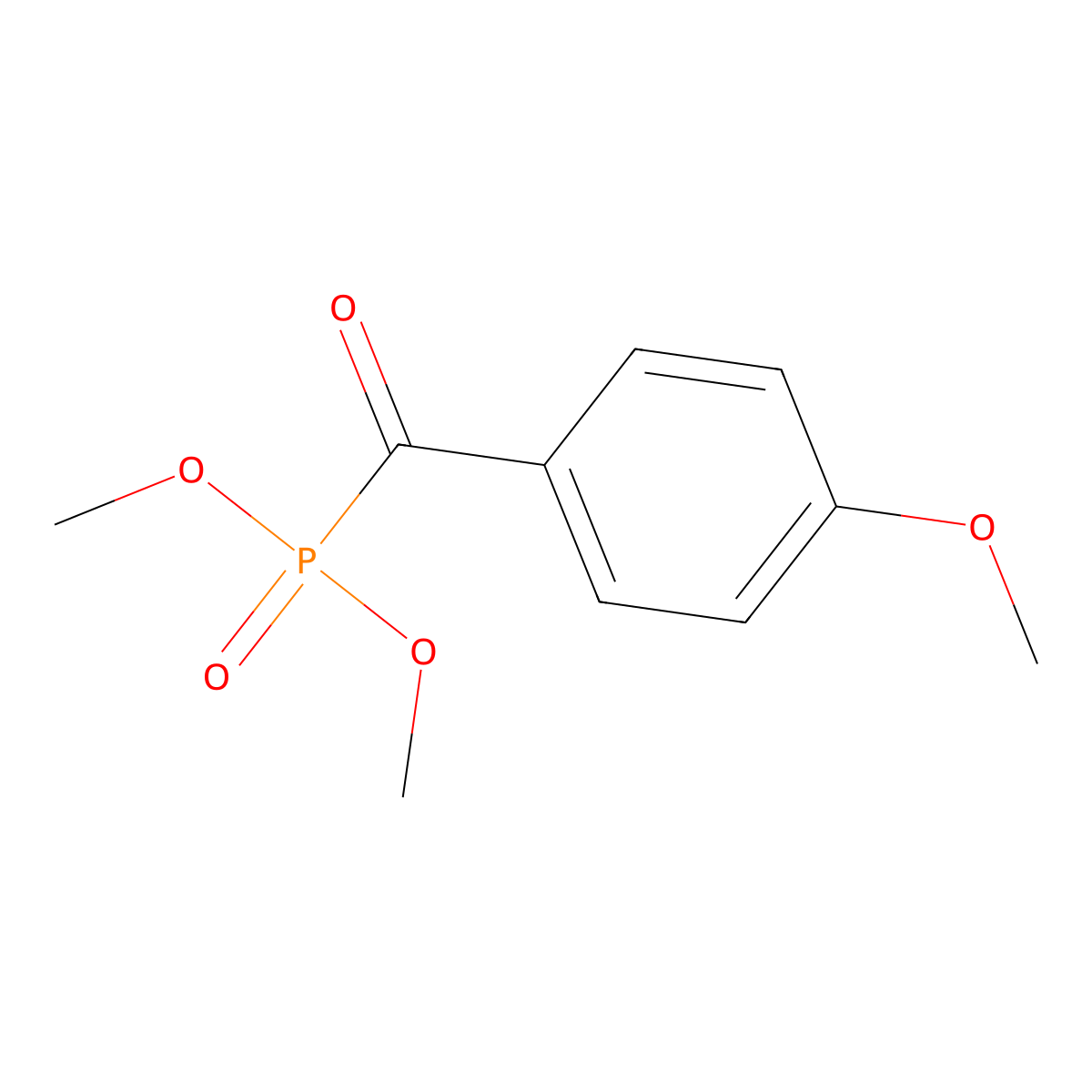 Dimethoxyphosphoryl-(4-methoxyphenyl)methanone molecular structure, CAS 10570-48-6