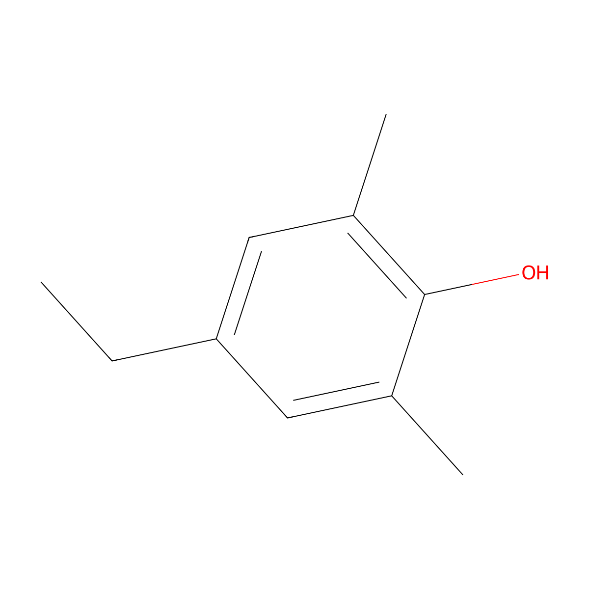2,6-Dimethyl-4-ethylphenol molecular structure, CAS 10570-69-1