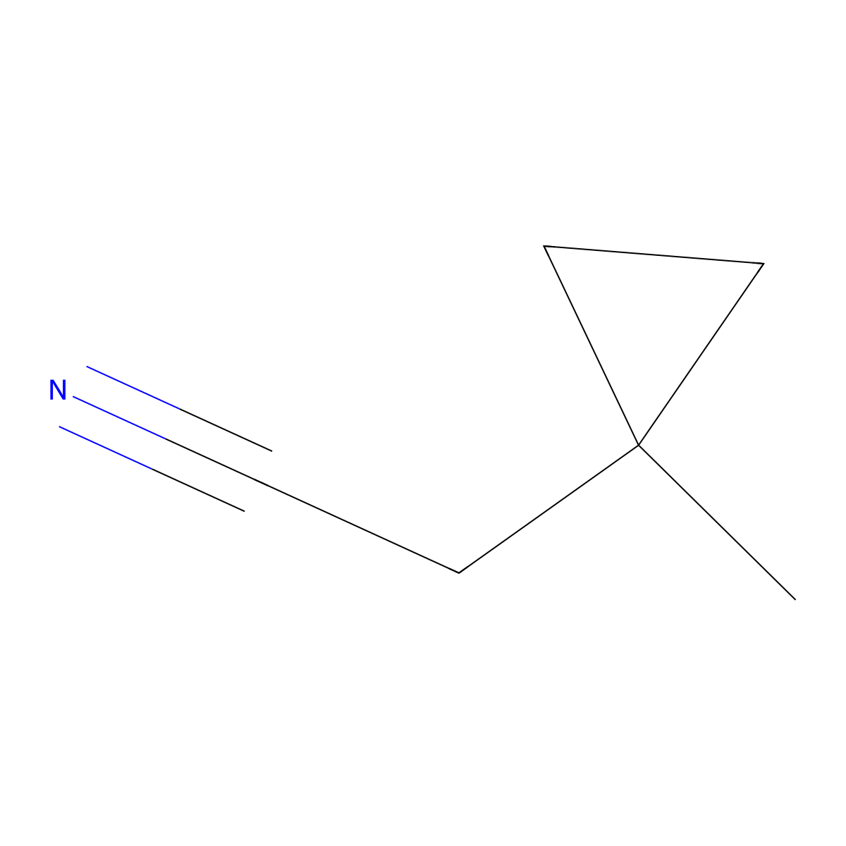 2-(1-Methylcyclopropyl)acetonitrile molecular structure, CAS 1057002-82-0