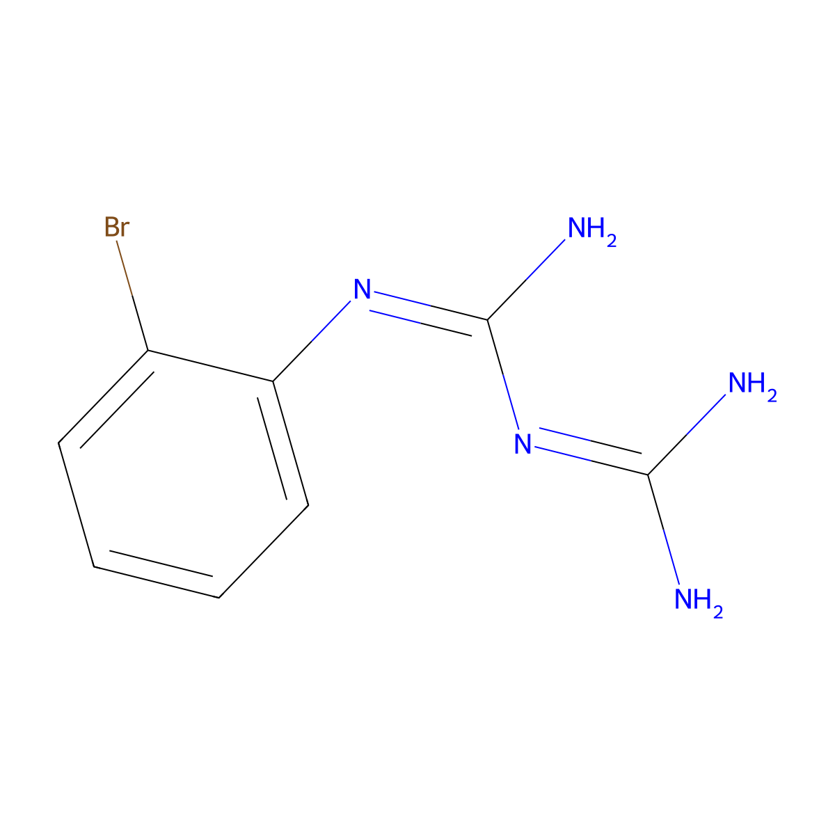N-(2-Bromophenyl)-Imidodicarbonimidic diamide molecular structure, CAS 105704-16-3