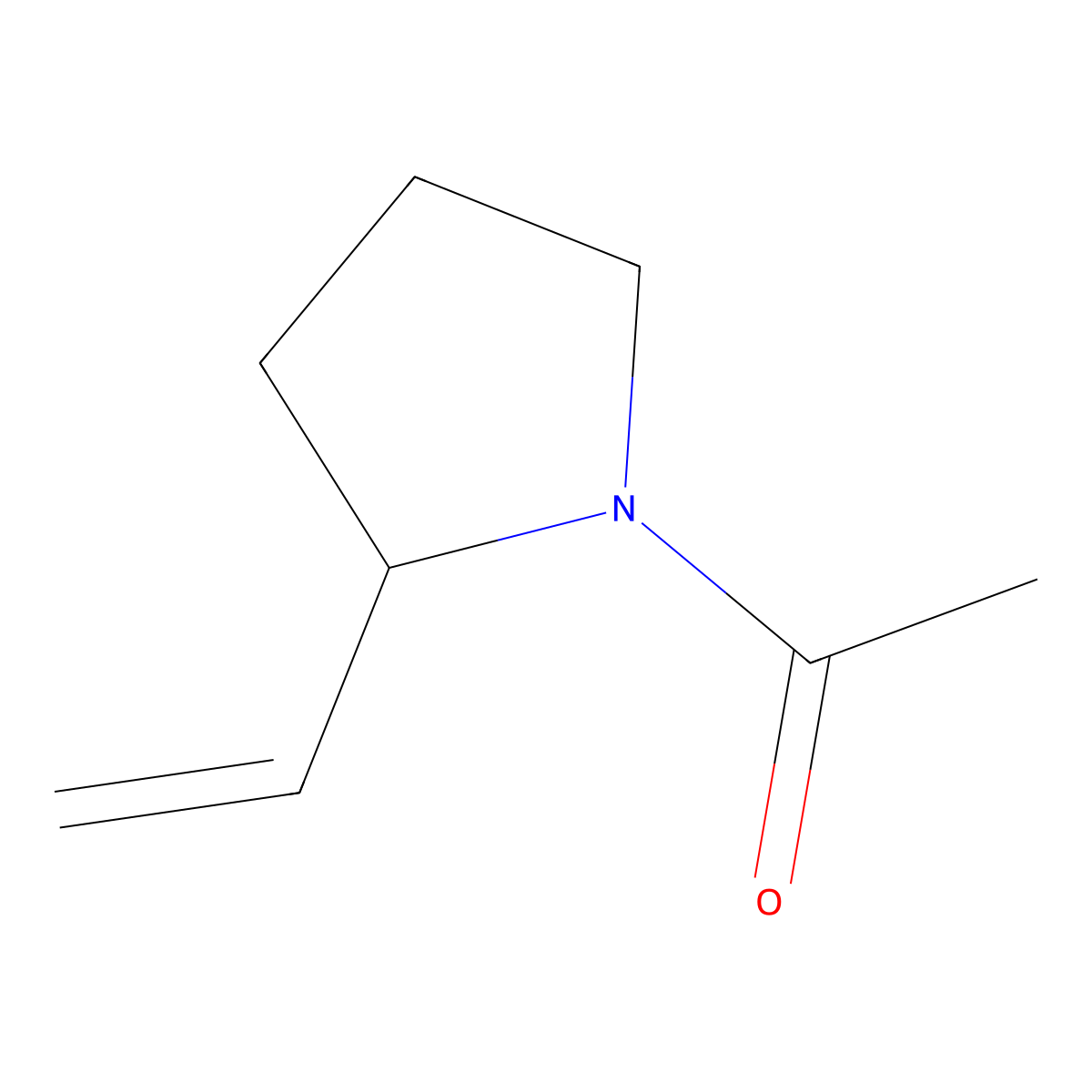 1-(2-Ethenylpyrrolidin-1-yl)ethan-1-one molecular structure, CAS 105706-74-9