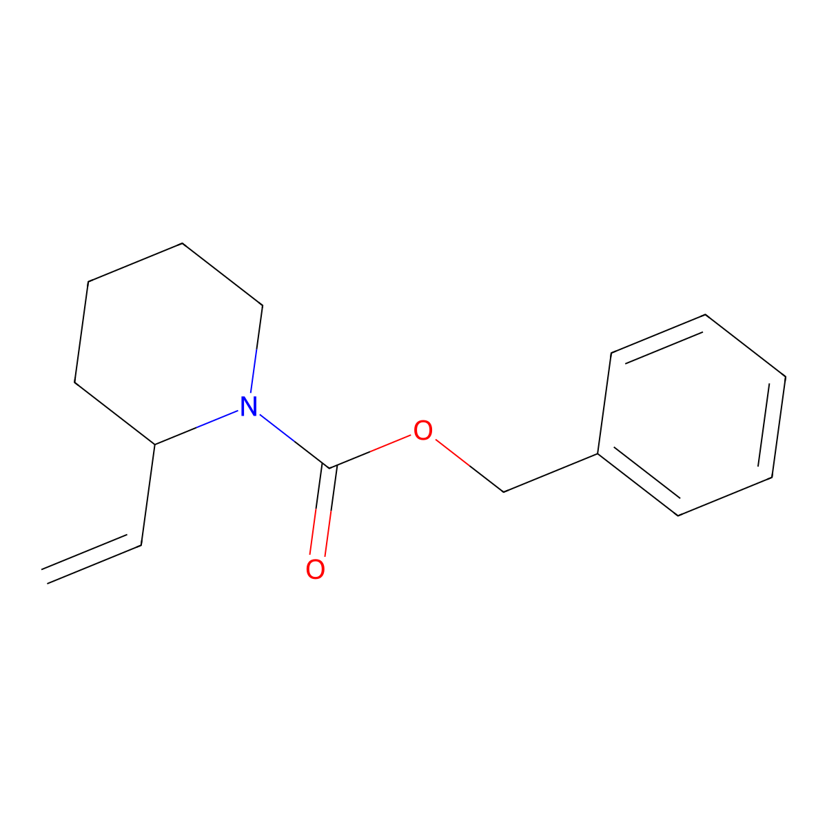 Benzyl 2-ethenylpiperidine-1-carboxylate molecular structure, CAS 105706-78-3