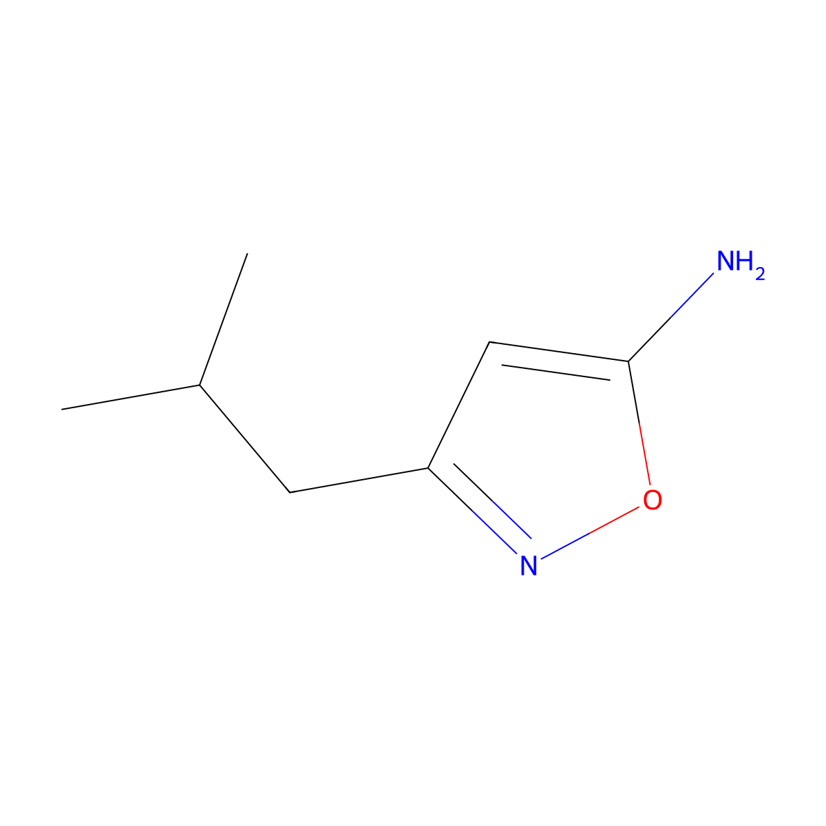 3-(2-Methylpropyl)-1,2-oxazol-5-amine molecular structure, CAS 1057064-36-4