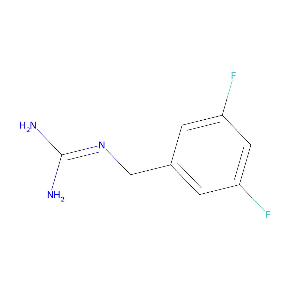 N-(3,5-difluorobenzyl)guanidine molecular structure, CAS 1057090-88-6