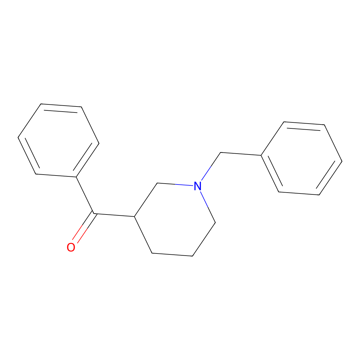 Phenyl[1-(phenylmethyl)-3-piperidinyl]methanone molecular structure, CAS 1057129-88-0
