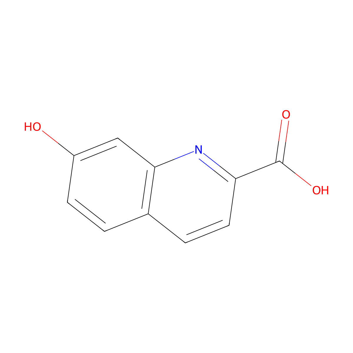 7-Hydroxyquinoline-2-carboxylic acid molecular structure, CAS 1057217-62-5