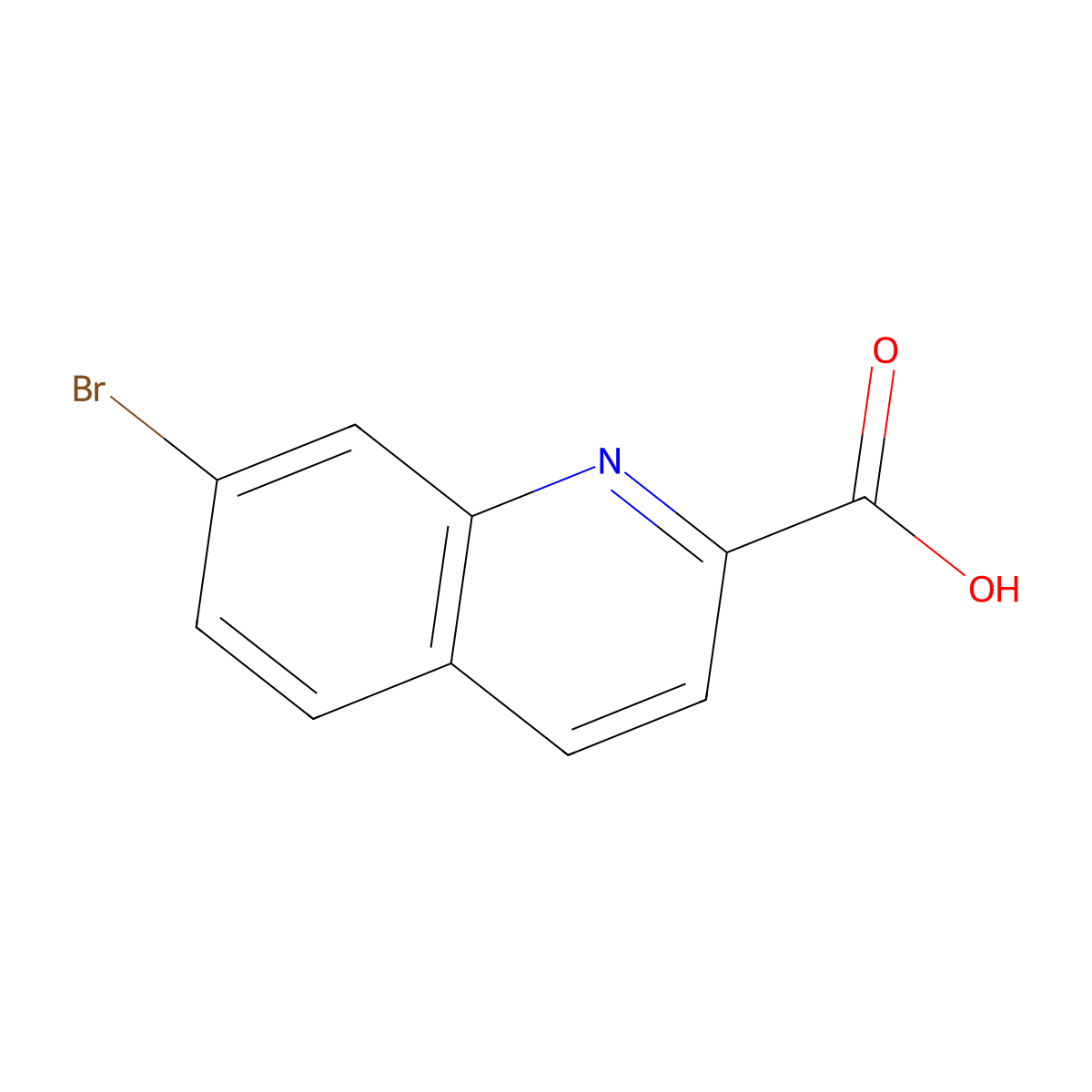 7-Bromoquinoline-2-carboxylic acid molecular structure, CAS 1057217-63-6