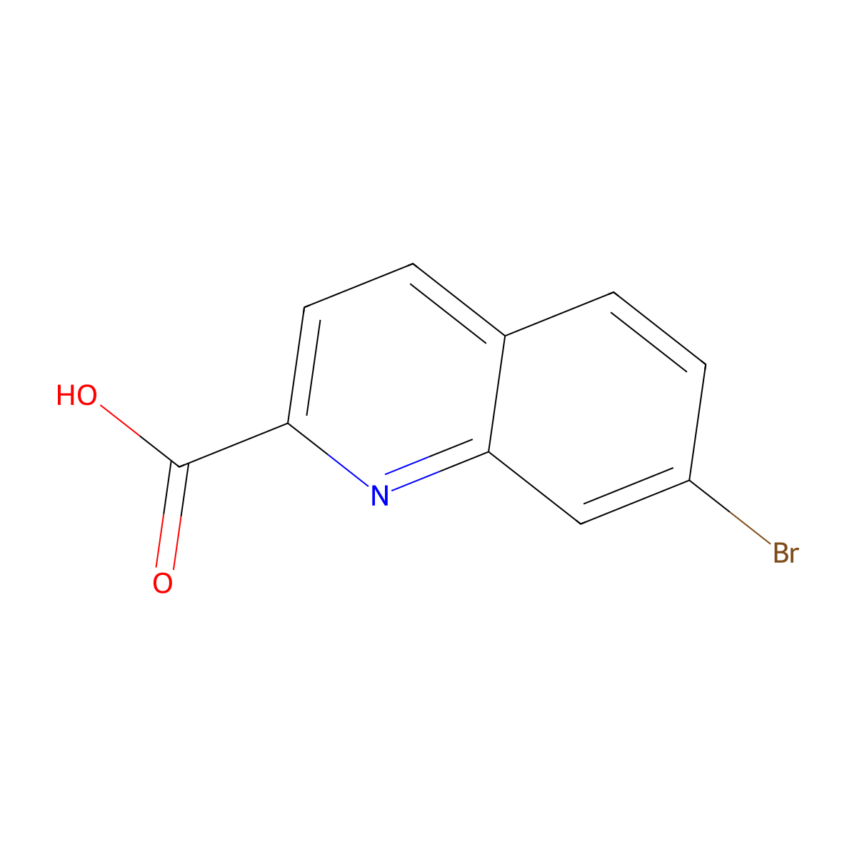 7-Bromoquinoline-2-carboxylic acid molecular structure, CAS 1057217-63-6