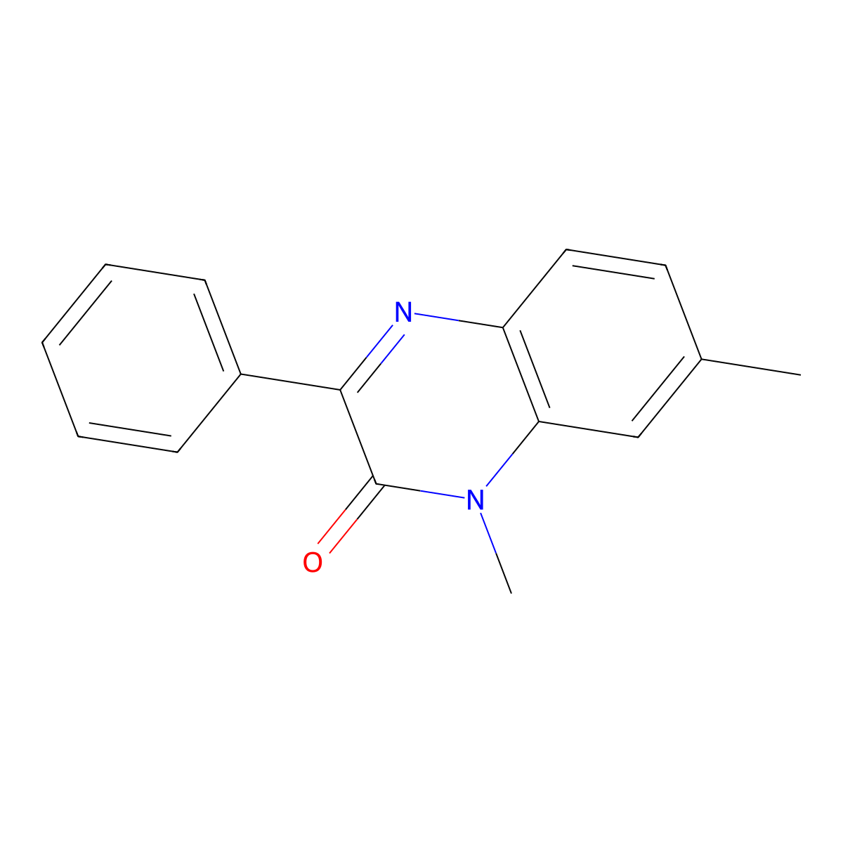 1,7-Dimethyl-3-phenyl-1,2-dihydroquinoxalin-2-one molecular structure, CAS 1057222-00-0