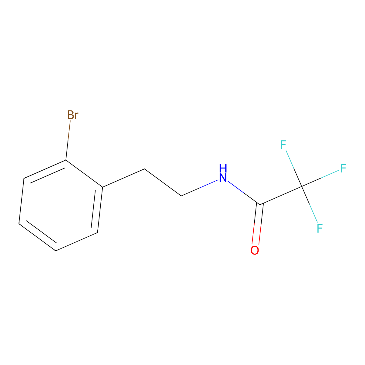 N-[2-(2-bromophenyl)ethyl]-2,2,2-trifluoroacetamide molecular structure, CAS 1057246-44-2