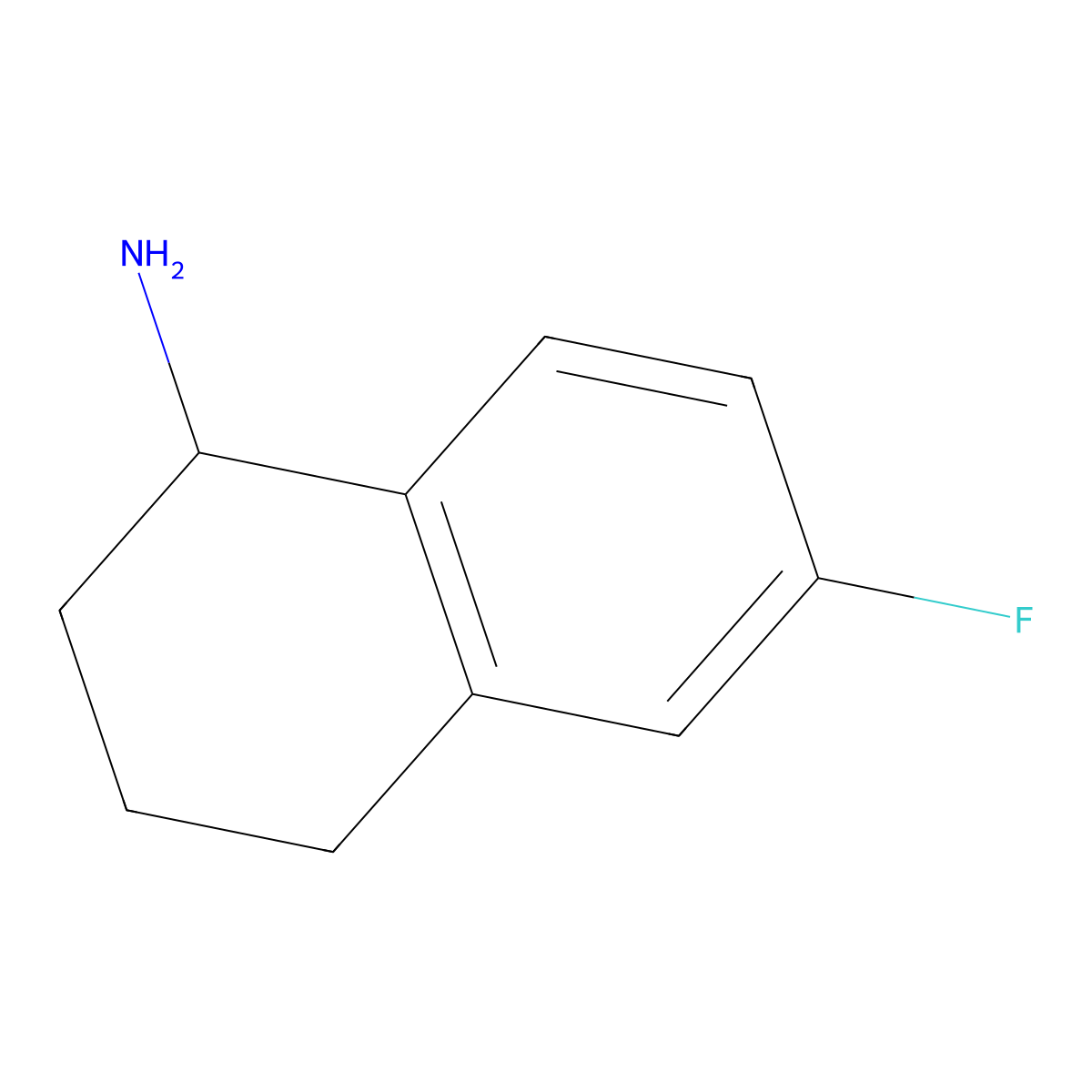 (R)-6-fluoro-1,2,3,4-tetrahydronaphthalen-1-amine molecular structure, CAS 1057246-78-2