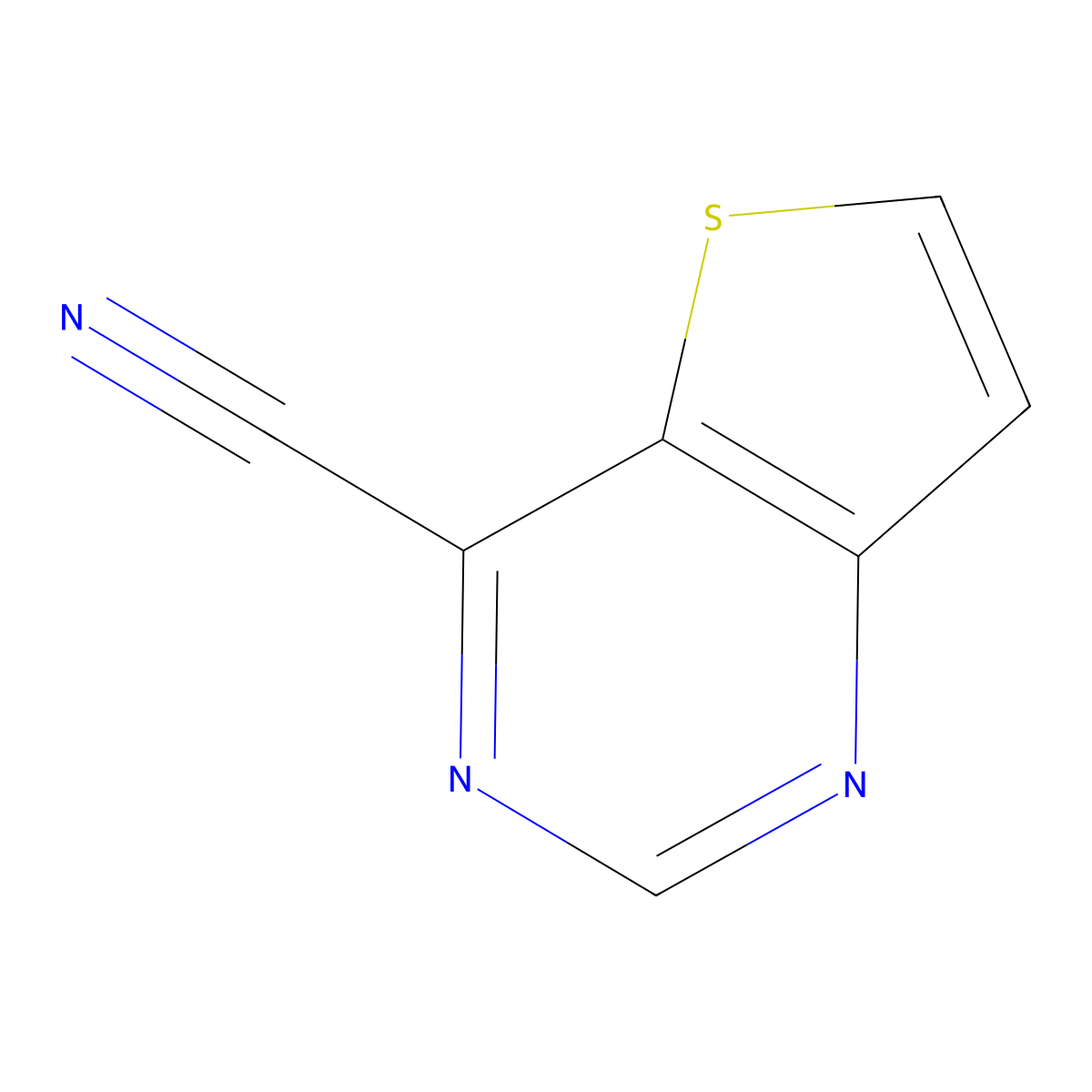 Thieno[3,2-d]pyrimidine-4-carbonitrile molecular structure, CAS 1057249-33-8